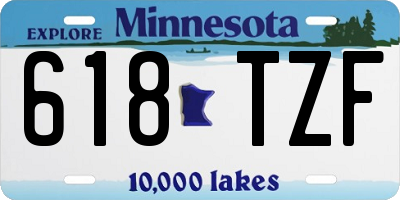 MN license plate 618TZF