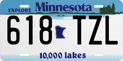 MN license plate 618TZL
