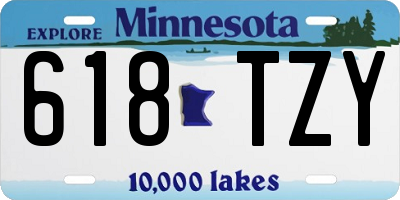 MN license plate 618TZY