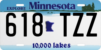 MN license plate 618TZZ