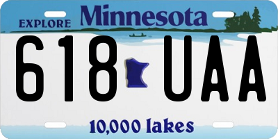 MN license plate 618UAA