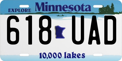 MN license plate 618UAD