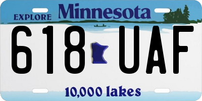 MN license plate 618UAF