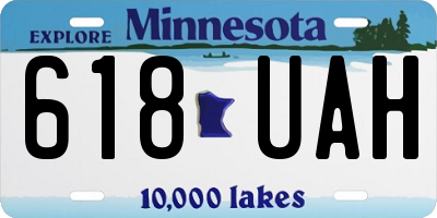 MN license plate 618UAH