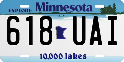 MN license plate 618UAI
