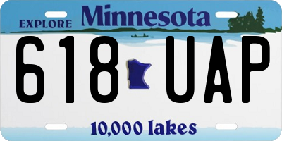 MN license plate 618UAP