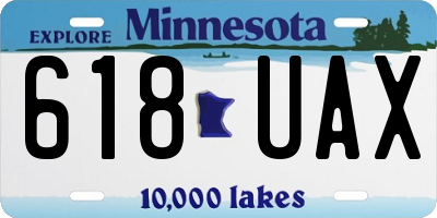 MN license plate 618UAX