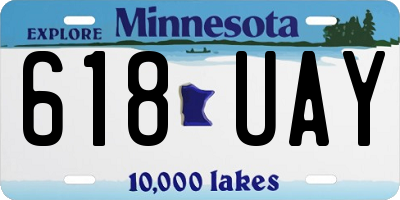MN license plate 618UAY