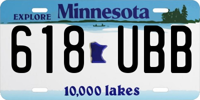 MN license plate 618UBB