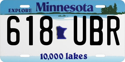 MN license plate 618UBR