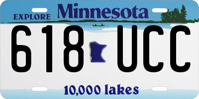 MN license plate 618UCC