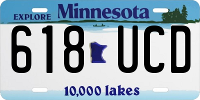 MN license plate 618UCD