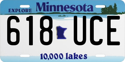 MN license plate 618UCE
