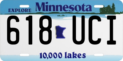 MN license plate 618UCI