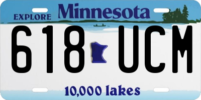 MN license plate 618UCM