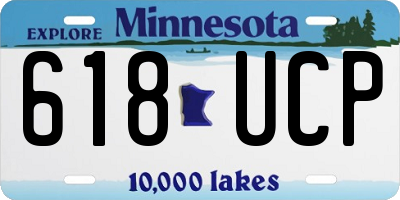 MN license plate 618UCP