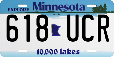 MN license plate 618UCR