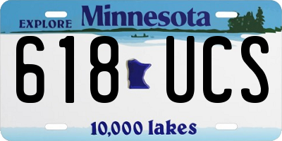 MN license plate 618UCS