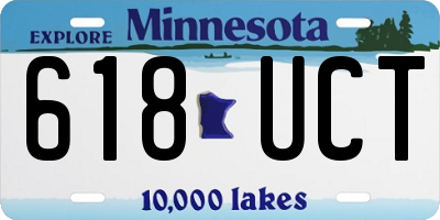 MN license plate 618UCT