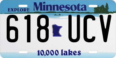 MN license plate 618UCV