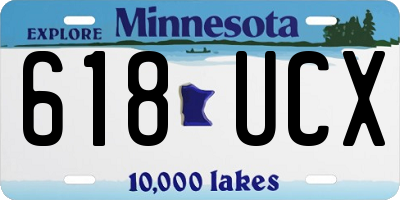 MN license plate 618UCX