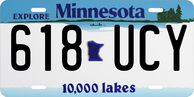 MN license plate 618UCY