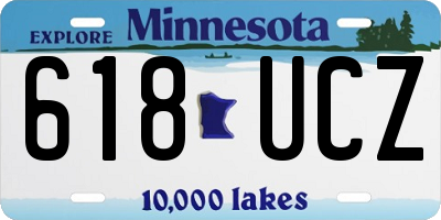 MN license plate 618UCZ