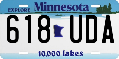 MN license plate 618UDA