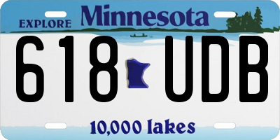 MN license plate 618UDB