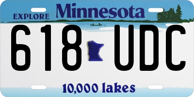MN license plate 618UDC
