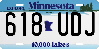 MN license plate 618UDJ