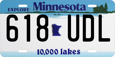 MN license plate 618UDL