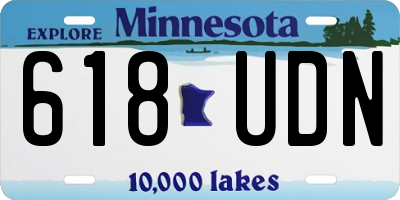 MN license plate 618UDN