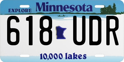 MN license plate 618UDR