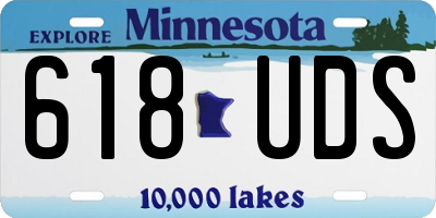 MN license plate 618UDS