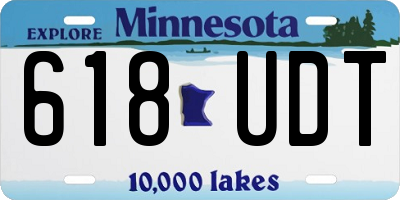 MN license plate 618UDT