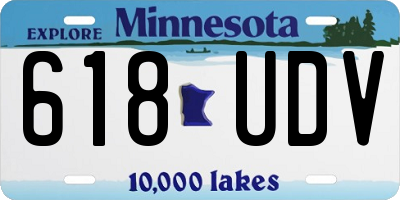 MN license plate 618UDV