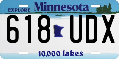 MN license plate 618UDX