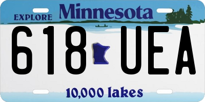 MN license plate 618UEA