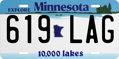 MN license plate 619LAG