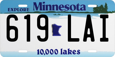 MN license plate 619LAI