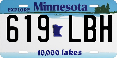 MN license plate 619LBH