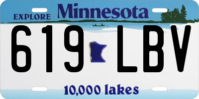 MN license plate 619LBV