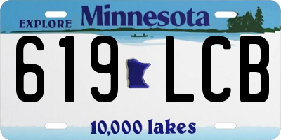 MN license plate 619LCB