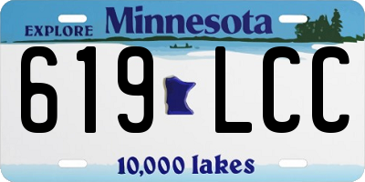 MN license plate 619LCC