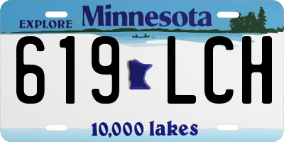 MN license plate 619LCH