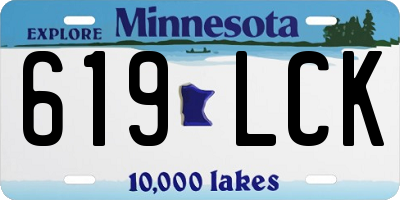 MN license plate 619LCK