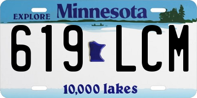 MN license plate 619LCM