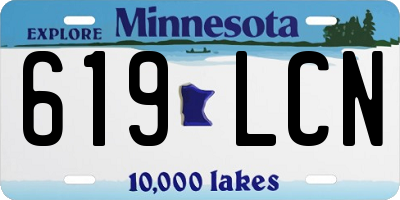 MN license plate 619LCN