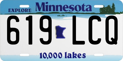 MN license plate 619LCQ